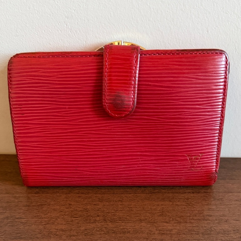 Louis Vuitton Red Epi Leather Wallet